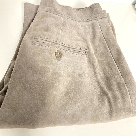 RALPH LAUREN Black Label Lamb Suede Leather Pants - Picture 10 of 14